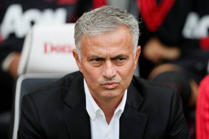 José Mourinho, en el partido ante el Brighton.