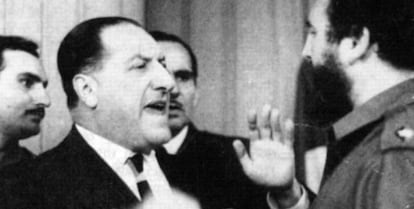 Juan Pablo Lojendio cuando interrumpió la arenga televisiva de Fidel Castro contra España.