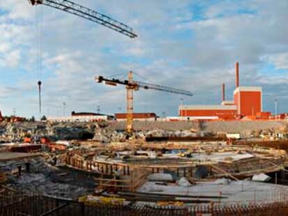 Construcción del reactor de la central nuclear de Olkiluoto3.