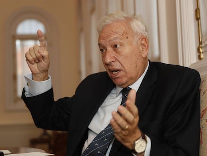 Former Foreign Minister José Manuel García-Margallo during the interview.