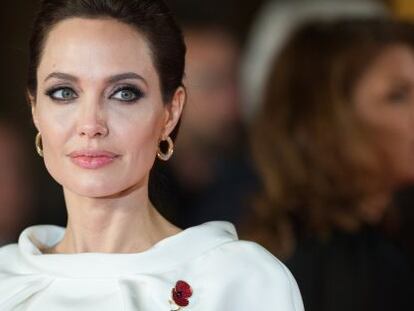 Angelina Jolie, el martes por la noche en el estreno de &#039;Unbroken&#039;, en Londres.
  