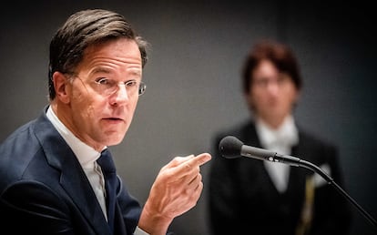 El primer ministro holandés en funciones, Mark Rutte, el pasado jueves en La Haya.