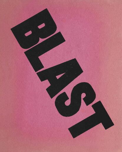 El 20 de junio de 1914, John Lane lanza la revista <i>Blast</i> y de la que Lewis es editor, principal ensayista. Además se encarga del impactante diseño y tipografía.  En palabras de Lewis, con esta publicación "estalla" el Vorticismo, movimiento artístico así bautizado por su amigo Ezra Pound. Pretenden "construir un lenguaje visual tan abstracto como la música" y "dogmáticamente antirreal".