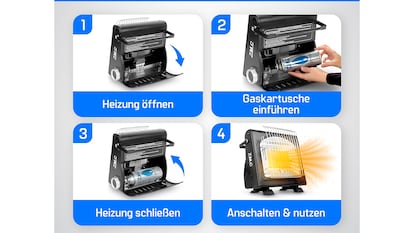 Gas heater on a white background.
