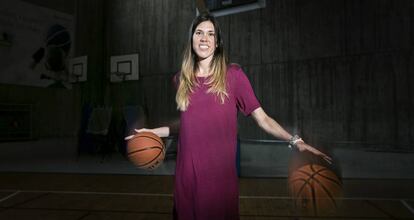 Anna Cruz, a l'Olímpic de Badalona, el pavelló del Joventut.
