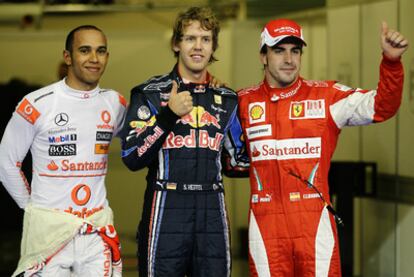 Vettel , Hamilon y Alonso saldrán los primeros en Abu Dabi