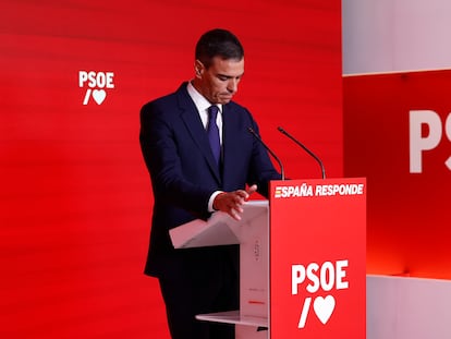 Pedro Sánchez en Ferraz.