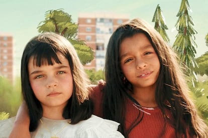 Alessandra González y Juncal Fernández, en 'La niña de la cabra'.