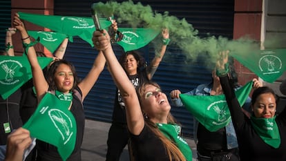 Protesto em favor do aborto na Cidade do México, em 2019.