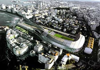 Fotomontaje del proyecto de ampliación del estadio del Deportivo de La Coruña.