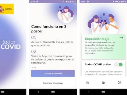 Radar Covid, la 'app' del Gobierno de España.