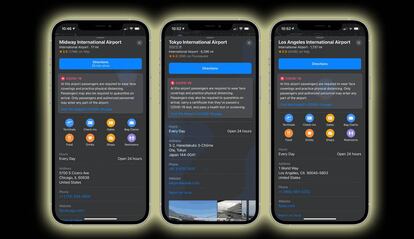 Apple Maps agrega información sobre medidas COVID-19 en aeropuertos