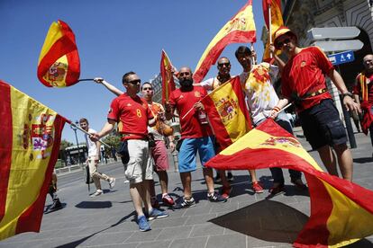 Aficionados españoles en Burdeos.