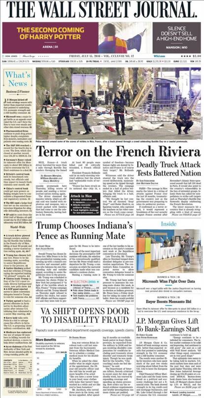 "Terror en la Riviera Francesa", "The Wall Street Journal.