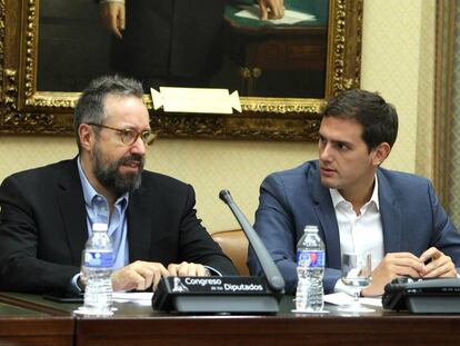 Juan Carlos Girauta y Albert Rivera, en una imagen de archivo. 