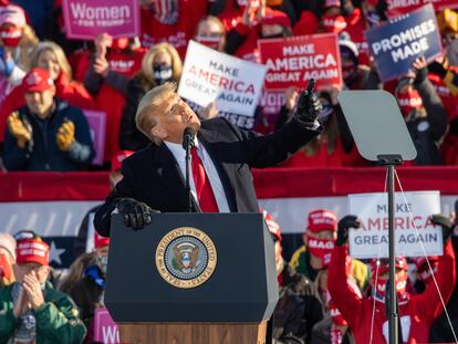 Donald Trump, el viernes en un mitin en Green Bay, Wisconsin.