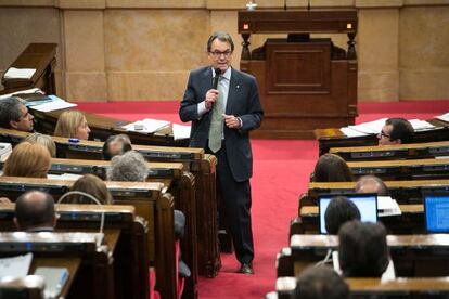 Artur Mas dimecres al Parlament.