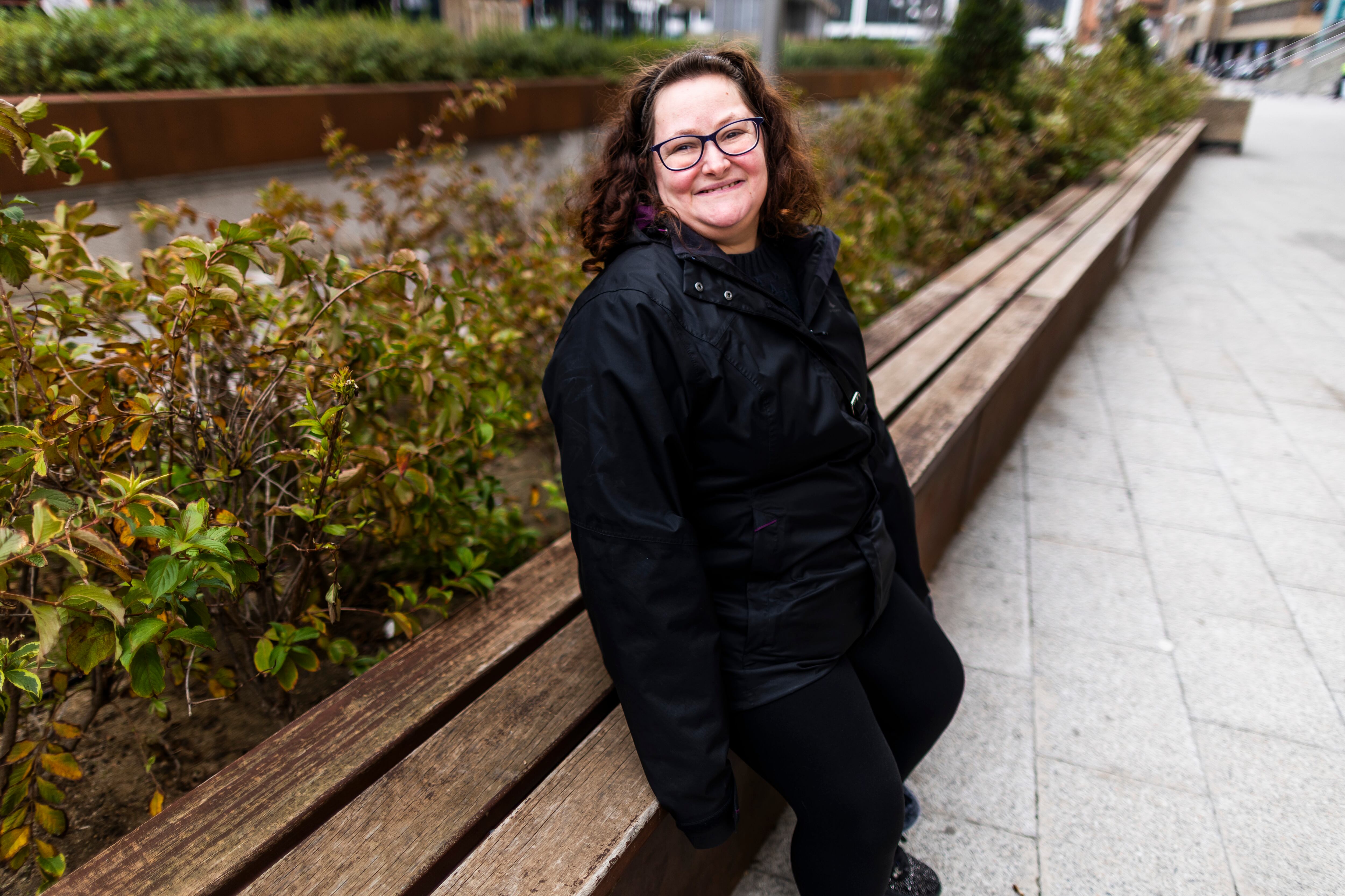 Raquel Cárcamo, mujer con discapacidad intelectual, a principios de mes en Madrid.