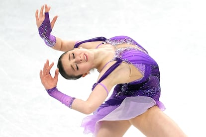 Kamila Valieva, durante su participación en los Juegos de Invierno de Pekín, el 15 de febrero de 2022. 