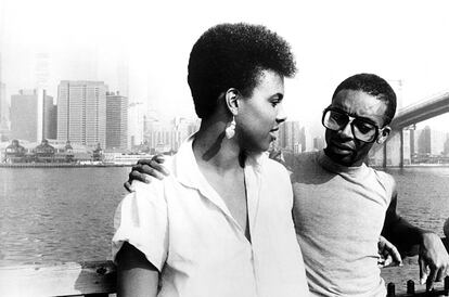 Spike Lee y Tracy Camilla Johns, durante el rodaje de 'She’s Gotta Have It' (1986).