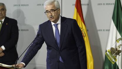 El consejero Manuel Jiménez Barrios, en la toma de posesión.