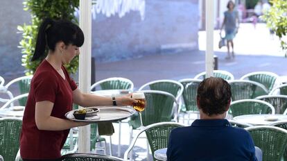 Terraza de un bar en Valladolid.