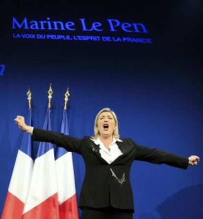 Marine Le Pen, candidata del Frente Nacional, el pasado 22 de abril. 