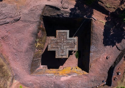 Las iglesias esculpidas en roca de Lalibela (Etiopía).