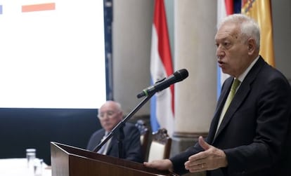 El ministro de Exteriores español, José Manuel García-Margallo, este viernes en Asunción (Paraguay).