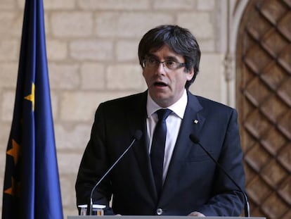 Carles Puigdemont, el pasado 26 de octubre. 