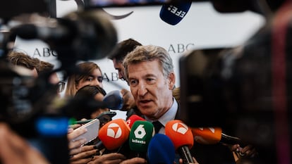 El presidente del PP, Alberto Núñez Feijóo, el 24 de junio de 2025, en Madrid.