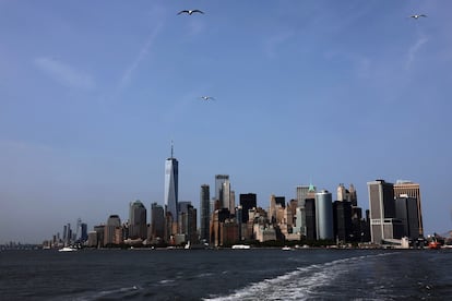 The Manhattan skyline