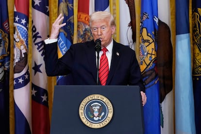 Donald Trump, durante un acto en la Casa  Blanca.