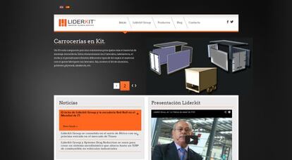 Página web de la empresa Liderkit.