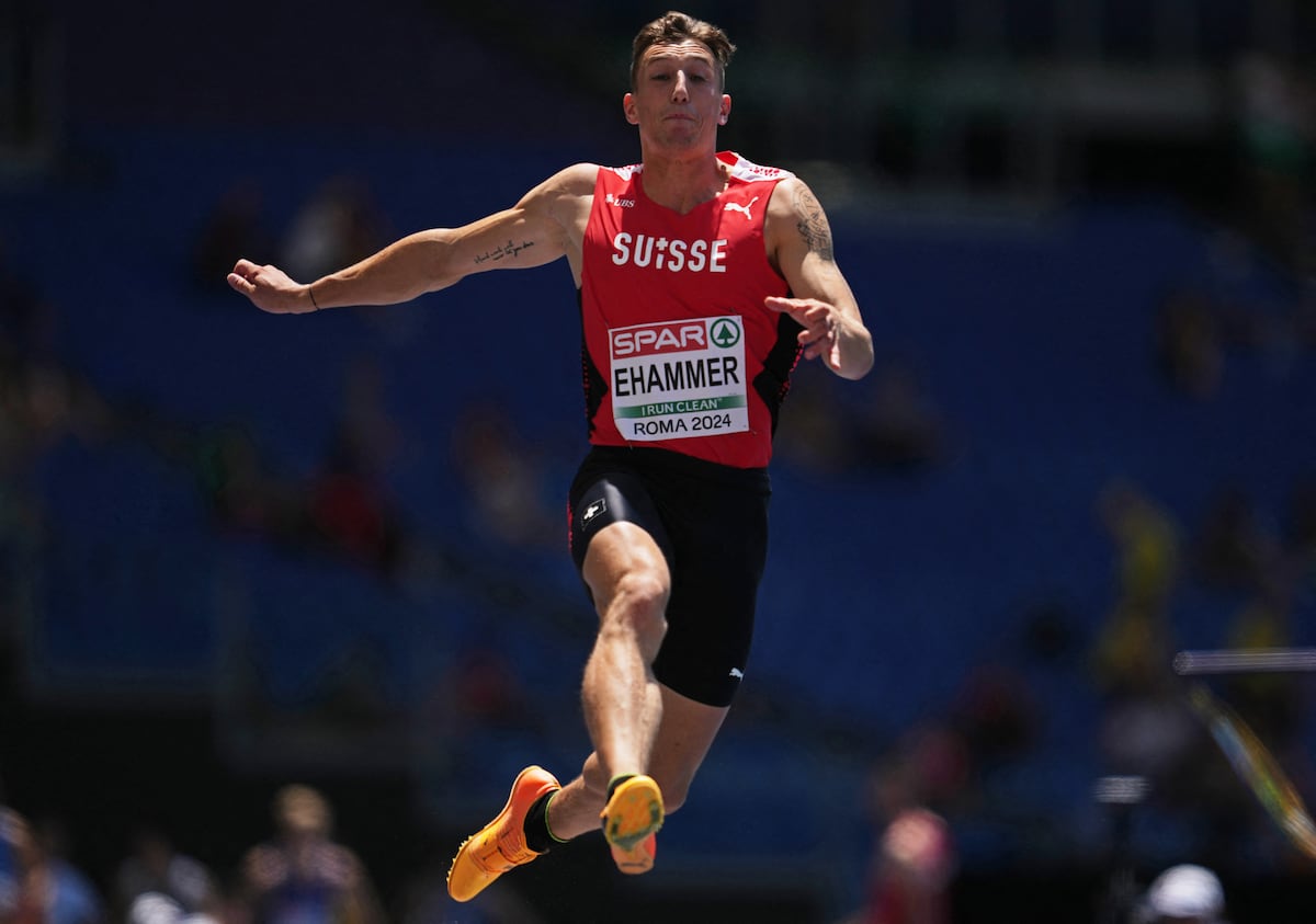 A hollow track more than two meters to save the football seats at the European athletics competitions