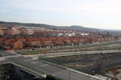 Vista de las urbanizaciones de Rivas Vaciamadrid, desde Rivas Futura.