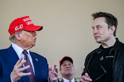 Elon Musk (a la derecha), con Donald Trump el pasado noviembre en Texas.