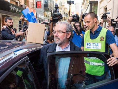 Joan Reñé, cuando fue detenido el 2 de octubre.