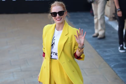 Jessica Chastain a su llegada a San Sebastián.