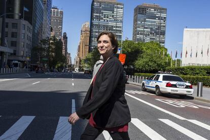 Ada Colau, alcaldesa de Barcelona, en Nueva York.