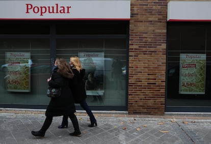 Oficina del Banco Popular en Madrid, en una imagen de archivo