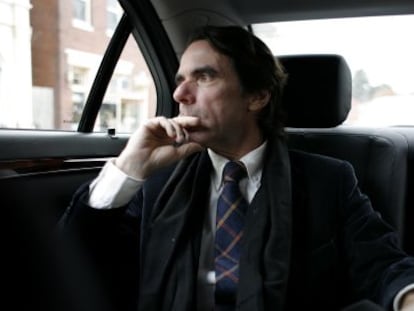 El presidente del Gobierno en aquel momento, José María Aznar, durante una visita a Washington el 12 de noviembre de 2008.