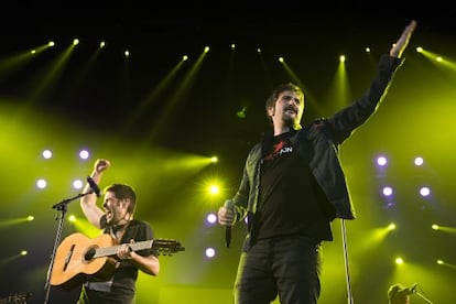 Estopa, durante su actuación en el Palau Sant Jordi el pasado 27 de noviembre.