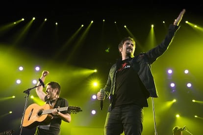 Estopa, durante su actuaci&oacute;n en el Palau Sant Jordi el pasado 27 de noviembre.
 