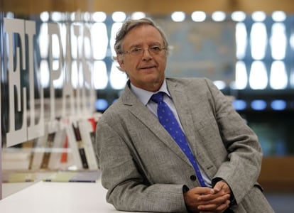 Daniel Peña, rector de la Universidad Carlos III, en la redacción de EL PAÍS