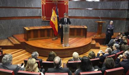 Lesmes, en su primera comparecencia institucional.