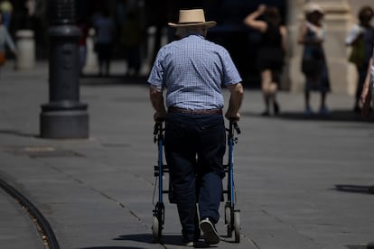 jubilados jubilado anciano mayor hombre mujeres calor