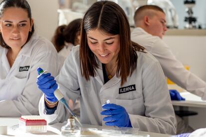 Todas las titulaciones de ILERNA cuentan con el reconocimiento del Ministerio de Educación y Formación Profesional. En la foto, prácticas de laboratorio.