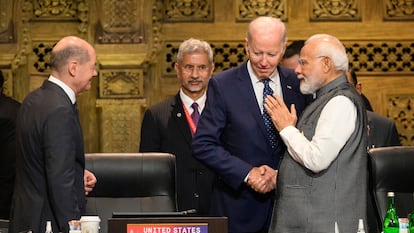 Olaf Scholz, Joe Biden, Narendra Modi