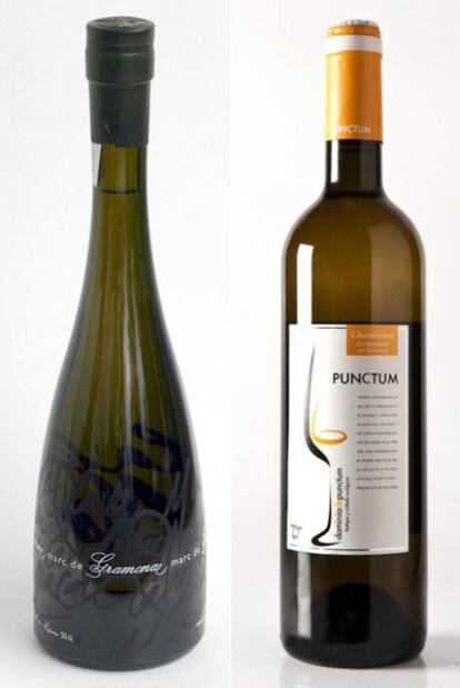 Botellas de las bodegas Gramona y Dominio de Punctum.